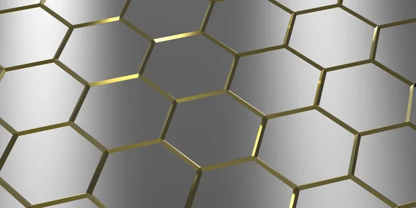Modèle Hexagonal Dans Structure Technique Illustration — Photo