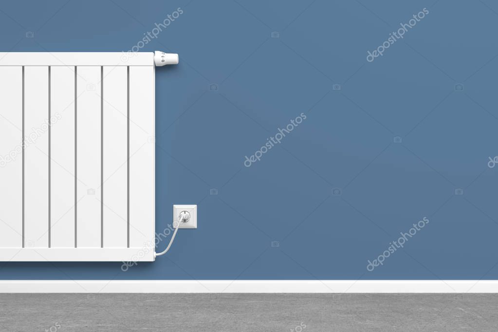 Electrical Radiator In Empty Room - Illustration
