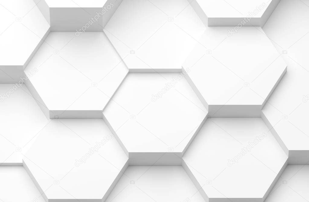 Abstract Hexagon Background - Illustration