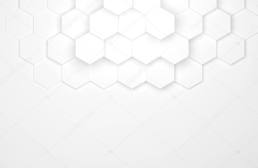 Abstract Hexagon Background - Illustration