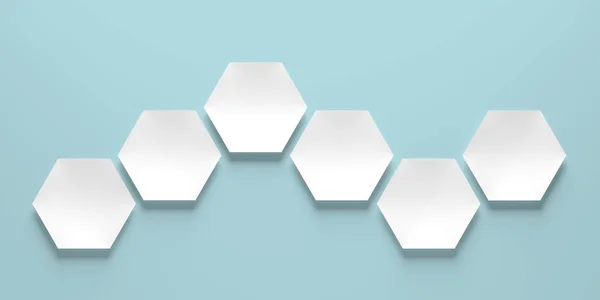 hexagonal pattern with technical structure - Illustration