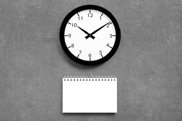 Calendario Con Reloj Pared Ilustración — Foto de Stock