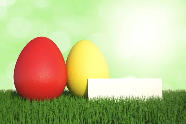 Feliz Pascua Con Huevo Colores Ilustración — Foto de Stock