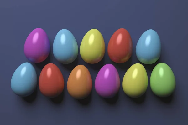 Feliz Pascua Con Huevo Colores Ilustración — Foto de Stock