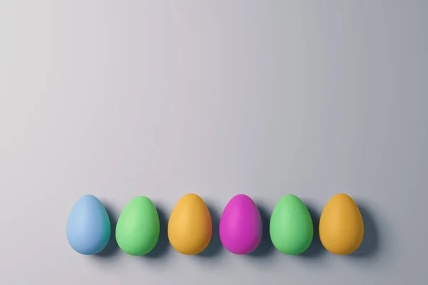 Happy Easter Kolorowych Jaj Ilustracja — Zdjęcie stockowe