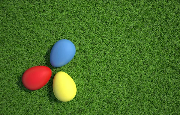 Feliz Pascua Con Huevo Colores Ilustración — Foto de Stock