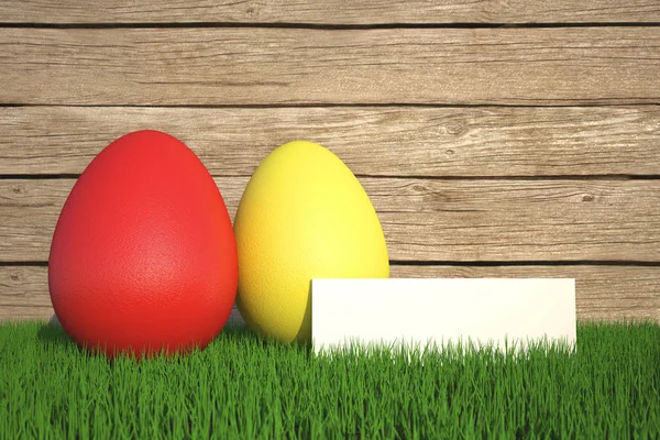 Feliz Pascua Con Huevo Colores Ilustración — Foto de Stock