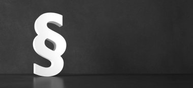 Arka plan önünde Paragraf Sembolü - İllüstrasyon