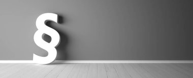 Arka plan önünde Paragraf Sembolü - İllüstrasyon