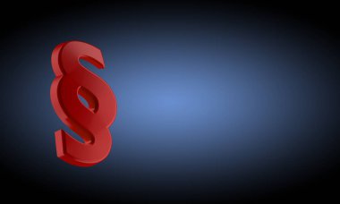 Arka planın önündeki Paragraf Sembolü