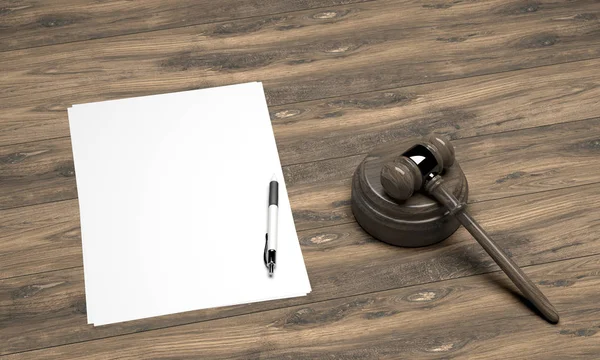 graphic symbol for law on table - Illustration