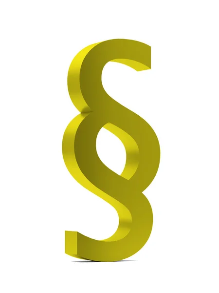 Parágrafo Símbolo Frente Fundo Branco Ilustração — Fotografia de Stock