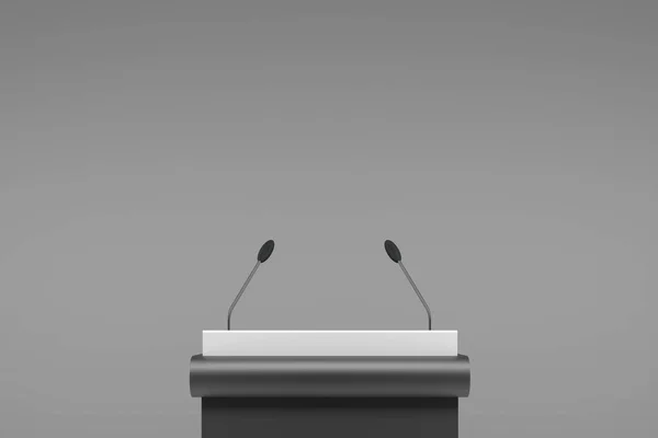 speaker podium in front of clear background - Illustration