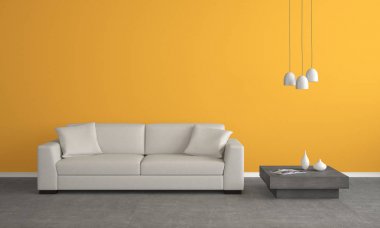 kanepe ile modern oturma odası - İllüstrasyon