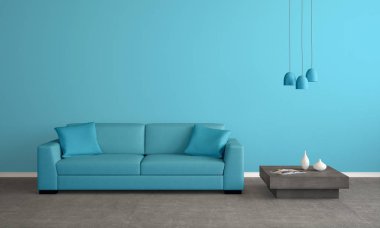 kanepe ile modern oturma odası - İllüstrasyon