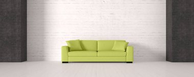 kanepe ile modern oturma odası - İllüstrasyon