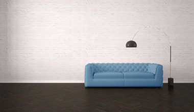kanepe ile modern oturma odası - İllüstrasyon