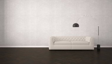 kanepe ile modern oturma odası - İllüstrasyon