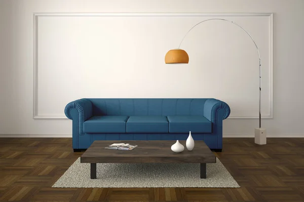 Modernes Wohnzimmer Mit Sofa Illustration — Stockfoto
