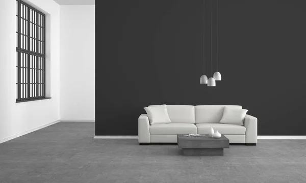 Modernes Wohnzimmer Mit Sofa Illustration — Stockfoto