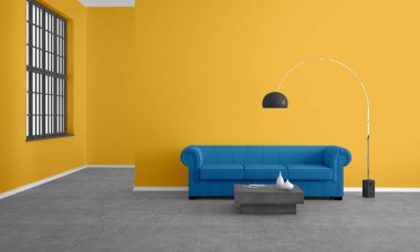 kanepe ile modern oturma odası - İllüstrasyon