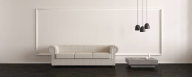 kanepe ile modern oturma odası - İllüstrasyon