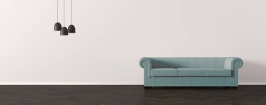 kanepe ile modern oturma odası - İllüstrasyon