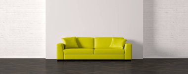 kanepe ile modern oturma odası - İllüstrasyon