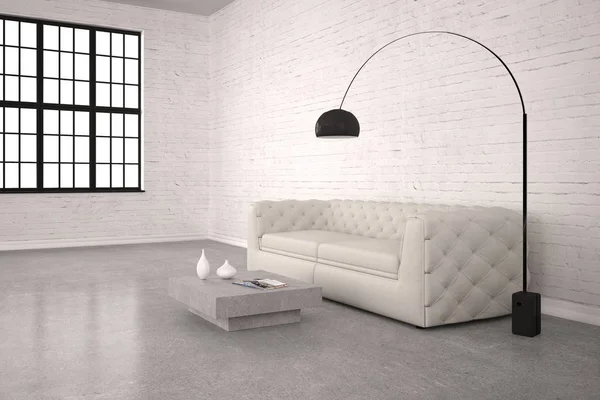 Modernes Wohnzimmer Mit Sofa Illustration — Stockfoto