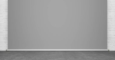 beton duvarlı emty oda - İllüstrasyon