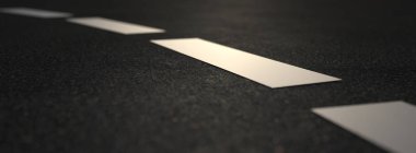 asfalt üzerinde yol işaretleme - İllüstrasyon