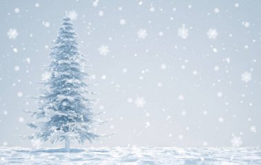 kar taneleri ile mutlu noeller - İllüstrasyon