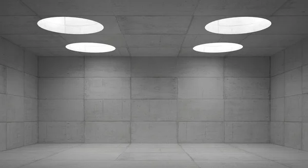 beton duvarlı emty oda - İllüstrasyon