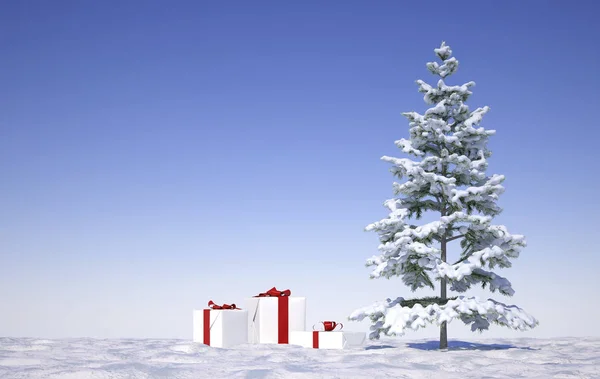 Veselé Vánoce Sněhovými Vločkami Ilustrace — Stock fotografie