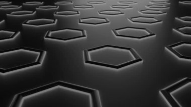 animasyon olarak arka plan önünde altıgen renk ışığı