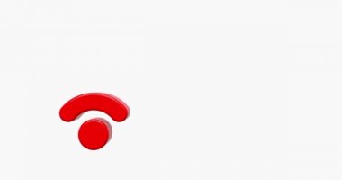 3d render olarak wi-fi sembolü