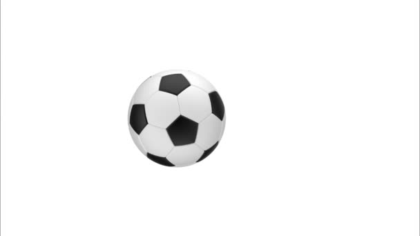 Rotating Soccer Ball Rendering — Stock Video