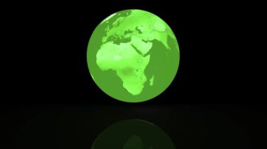 3d render olarak soyut dönen dünya küresi