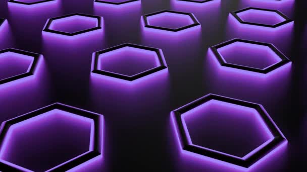 Hexagon Färg Ljus Framför Bakgrunden Som Animation — Stockvideo