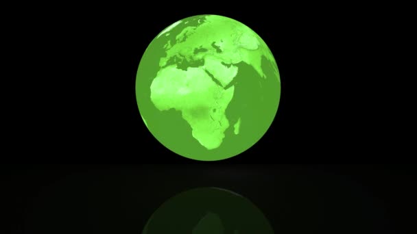 Globe Terrestre Rotatif Abstrait Comme Rendu — Video