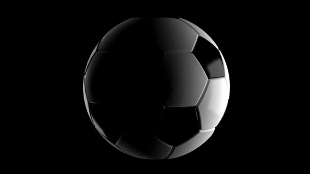 Rotating Soccer Ball Rendering — Stock Video