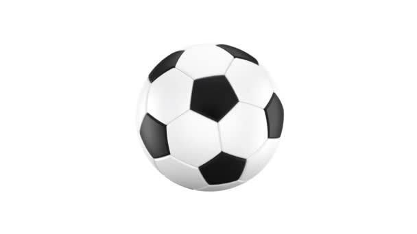 Ballon Football Rotatif Comme Rendu — Video