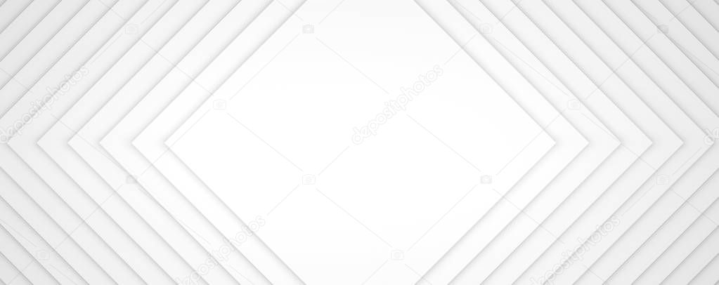 abstract white background with lines - 3D Illustration