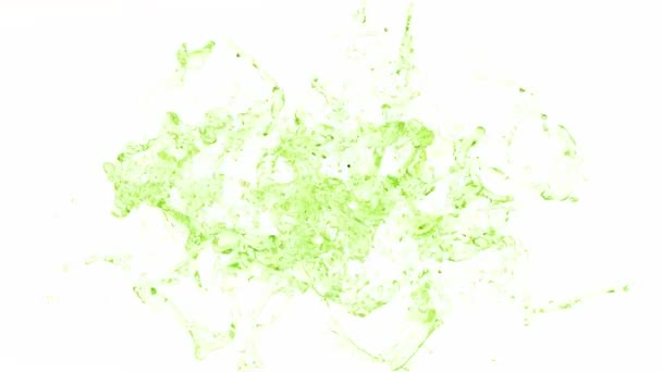 Абстрактный Изолированный Жидкий Цвет Всплеск Пузырьками Анимацией Альфа Маски — стоковое видео