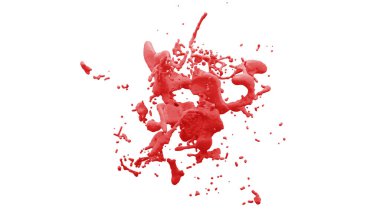 Beyaz arkaplan önünde soyut izole edilmiş sıvı sıçraması - 3d Görüntü