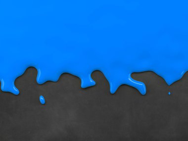 desenli arkaplan önünde soyut renk sıvısı akışı - 3B Görüntü