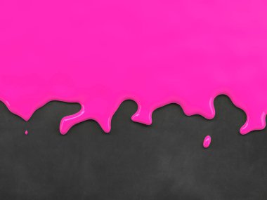 desenli arkaplan önünde soyut renk sıvısı akışı - 3B Görüntü