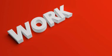 arkaplan önündeki metin olarak soyut iş sembolü - 3B İllüstrasyon