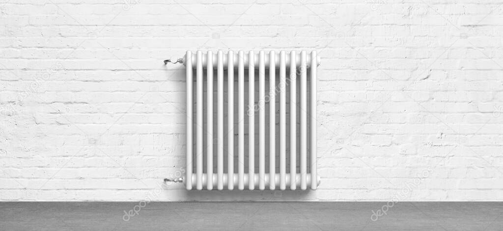 classic radiator in front of background - 3D Illustration