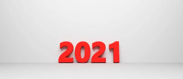 Abstraktes Glückliches Nahes Jahr 2021 Symbol Illustration — Stockfoto